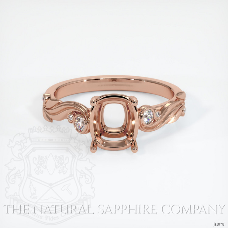 14K Rose Gold Accent Stones Ring Setting