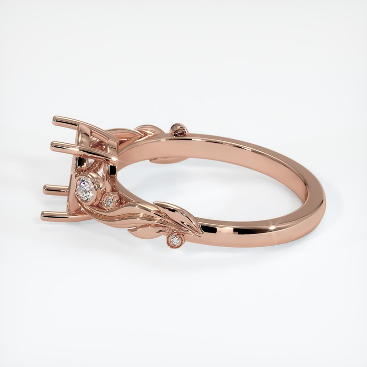 14K Rose Gold Accent Stones Ring Setting