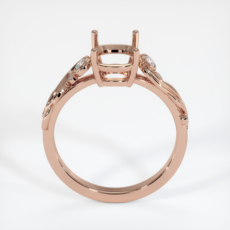 14K Rose Gold Accent Stones Ring Setting