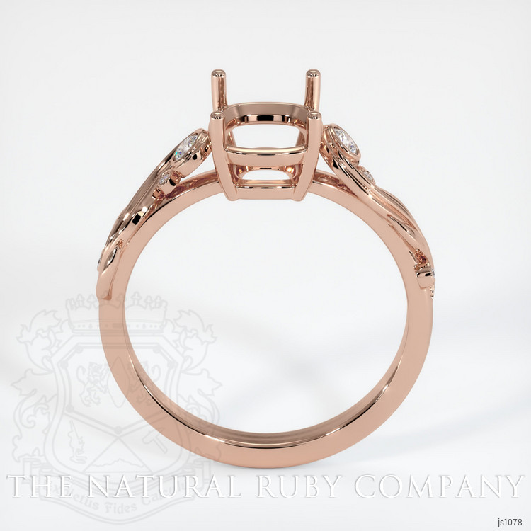 14K Rose Gold Accent Stones Ring Setting