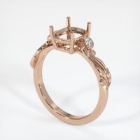 18K Rose Gold Accent Stones Ring Setting Video