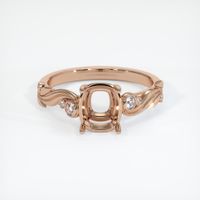 18K Rose Gold Accent Stones Ring Setting Image