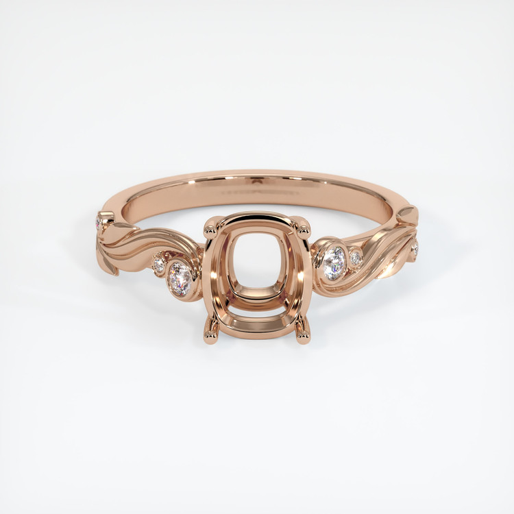 18K Rose Gold Accent Stones Ring Setting