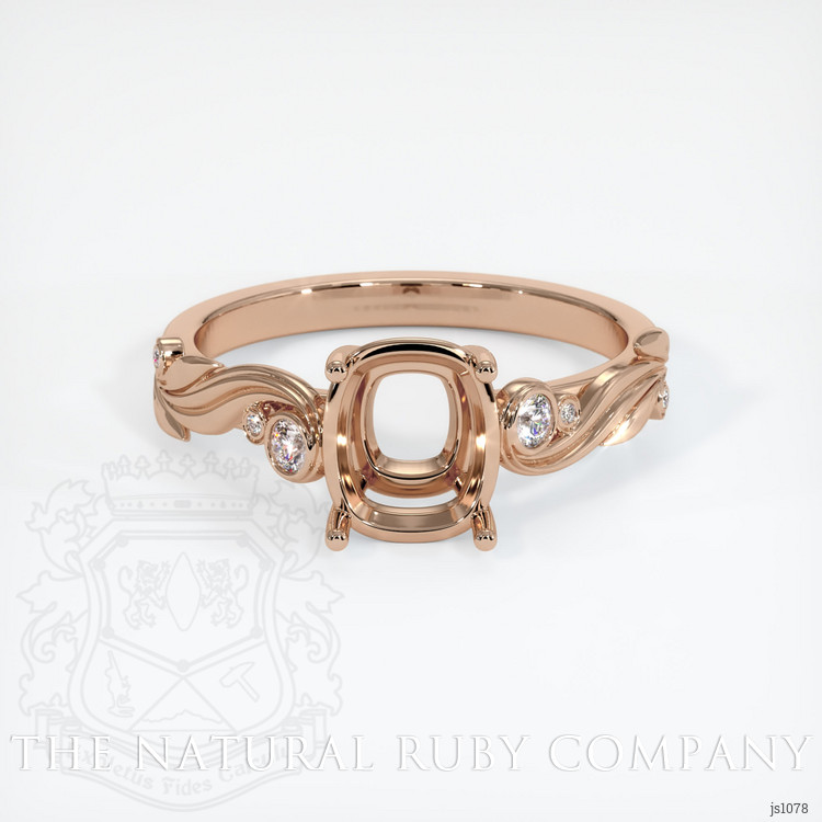 18K Rose Gold Accent Stones Ring Setting