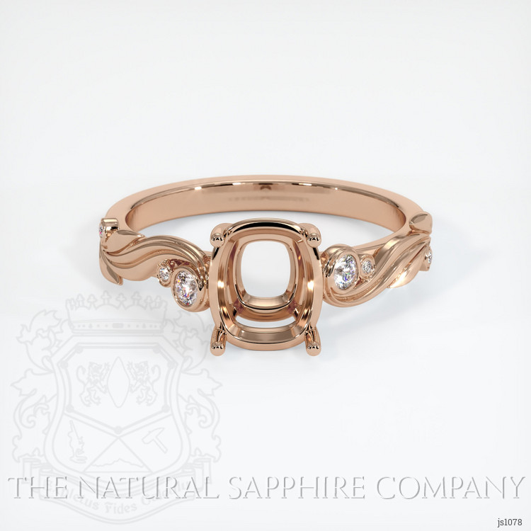 18K Rose Gold Accent Stones Ring Setting