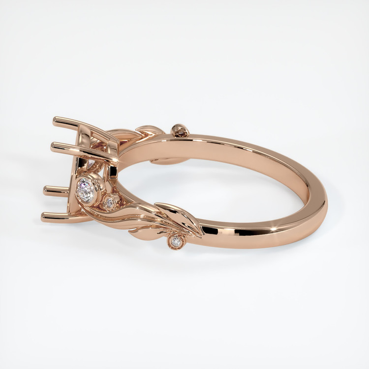 18K Rose Gold Accent Stones Ring Setting