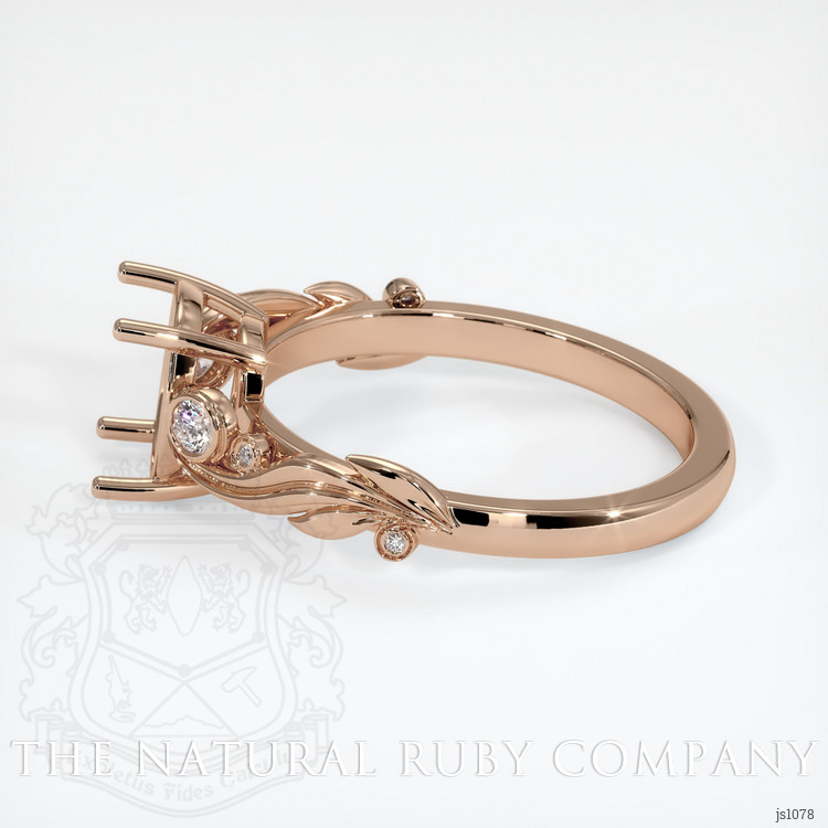 18K Rose Gold Accent Stones Ring Setting