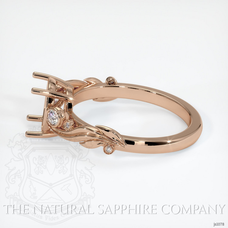 18K Rose Gold Accent Stones Ring Setting