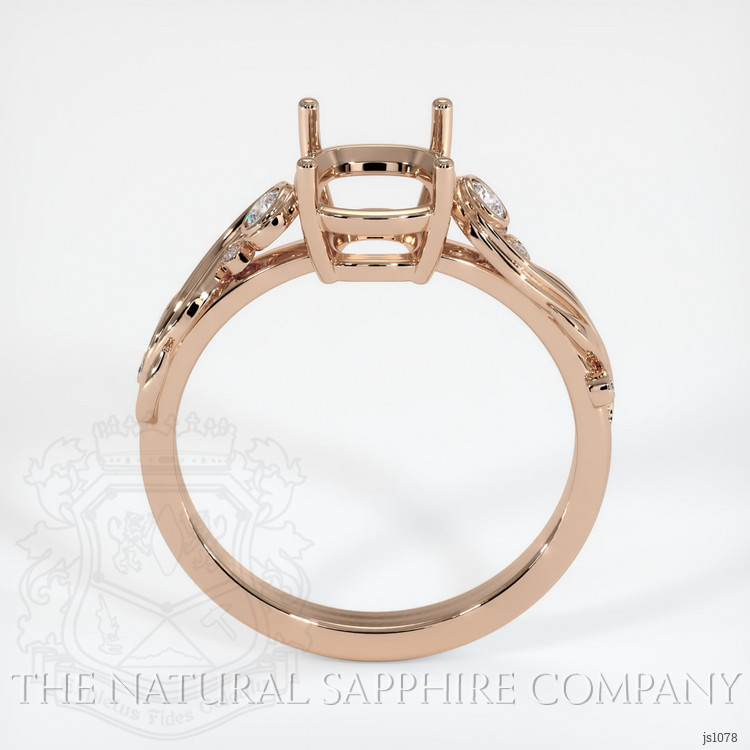 18K Rose Gold Accent Stones Ring Setting