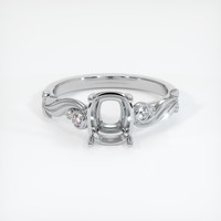 10K White Gold Accent Stones Ring Setting Image