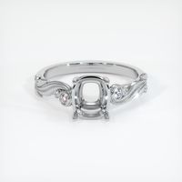 14K White Gold Accent Stones Ring Setting Image