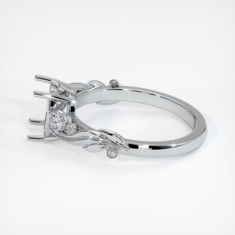 14K White Gold Accent Stones Ring Setting