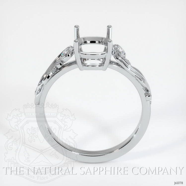 18K White Gold Accent Stones Ring Setting