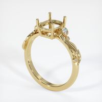 Accent Stones Aquamarine Ring 15.27 Ct., 14K Yellow Gold Combination Setting