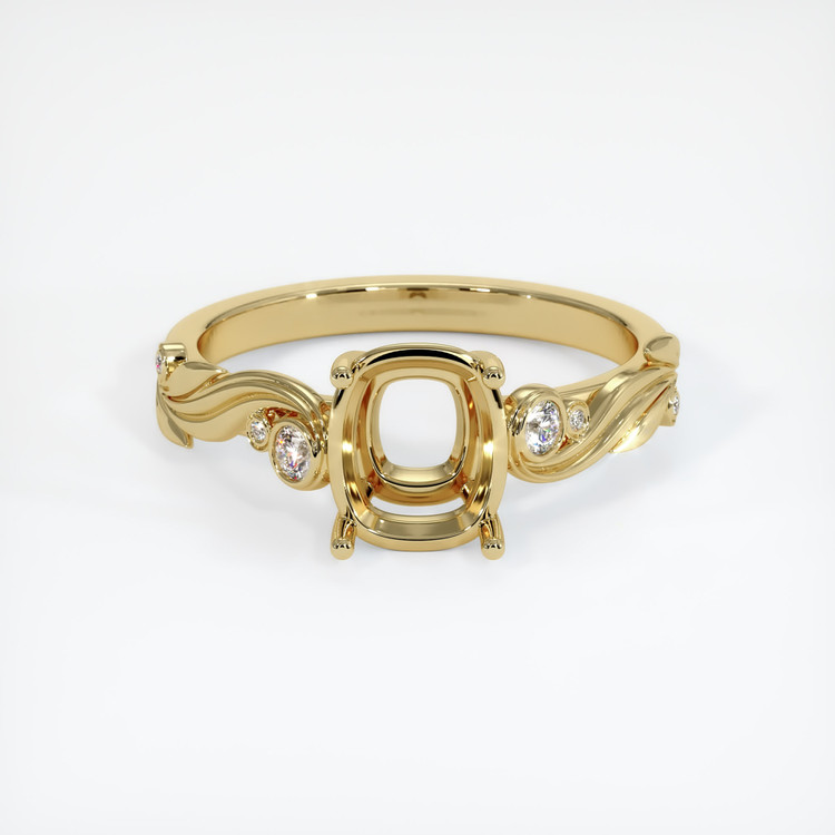 14K Yellow Gold Accent Stones Ring Setting