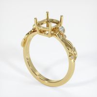 18K Yellow Gold Accent Stones Ring Setting Video