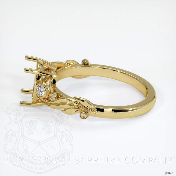 18K Yellow Gold Accent Stones Ring Setting