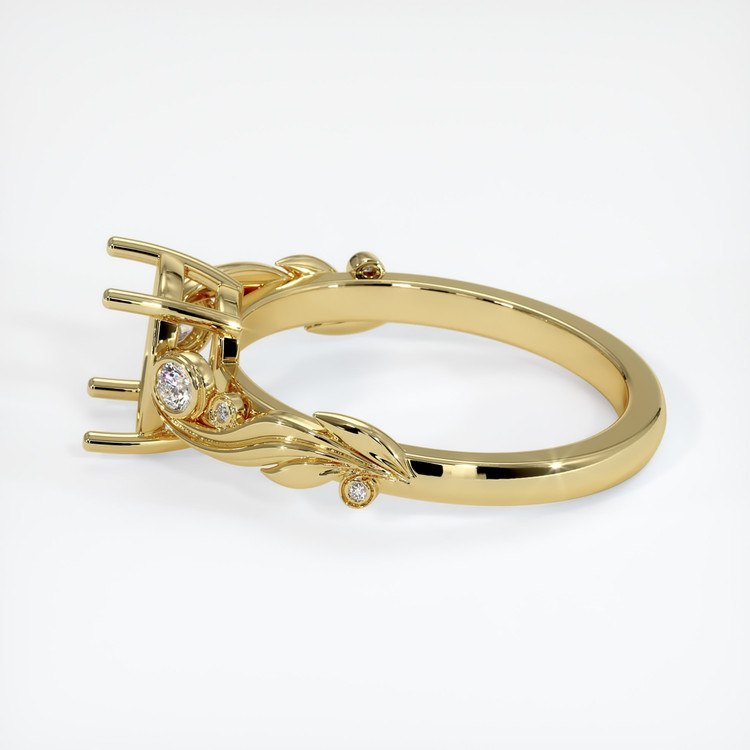18K Yellow Gold Accent Stones Ring Setting