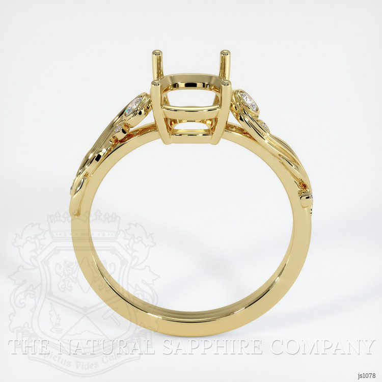 18K Yellow Gold Accent Stones Ring Setting