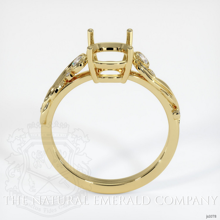 18K Yellow Gold Accent Stones Ring Setting