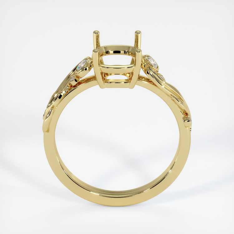18K Yellow Gold Accent Stones Ring Setting