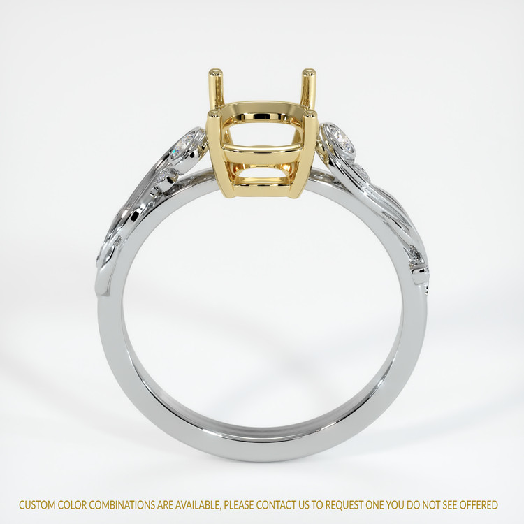 14K Yellow & White Accent Stones Ring Setting