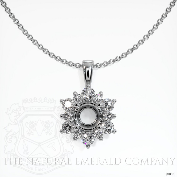 Platinum 950 Halo Pendant Setting