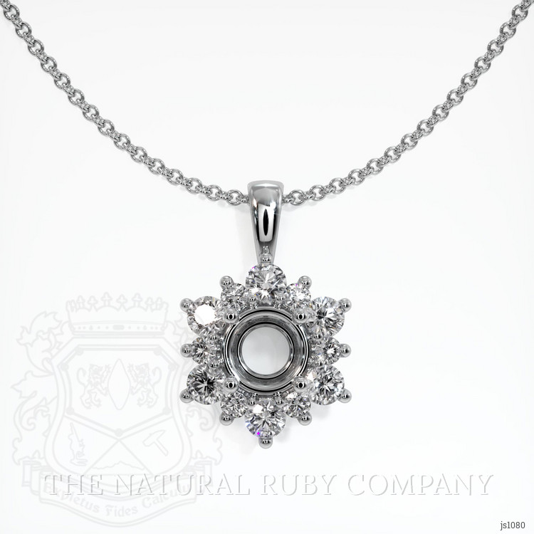 Silver Halo Pendant Setting