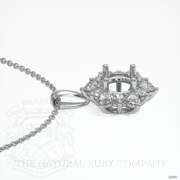 Silver Halo Pendant Setting