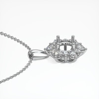 10K White Gold Halo Pendant Setting Image