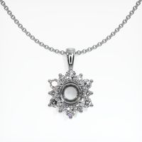 14K White Gold Halo Pendant Setting Video
