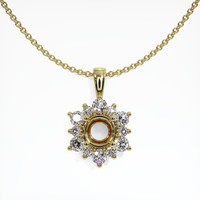 10K Yellow Gold Halo Pendant Setting Video