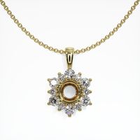 14K Yellow Gold Halo Pendant Setting Video