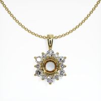18K Yellow Gold Halo Pendant Setting Video