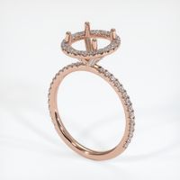 14K Rose Gold Pave Ring Setting Video