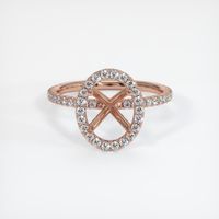 14K Rose Gold Pave Ring Setting Image