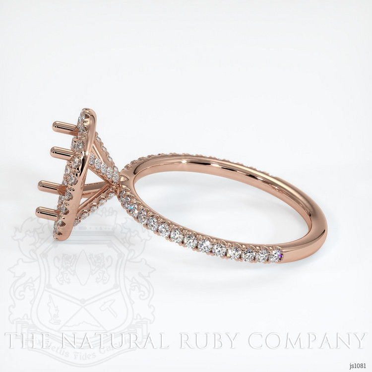 14K Rose Gold Pave Ring Setting