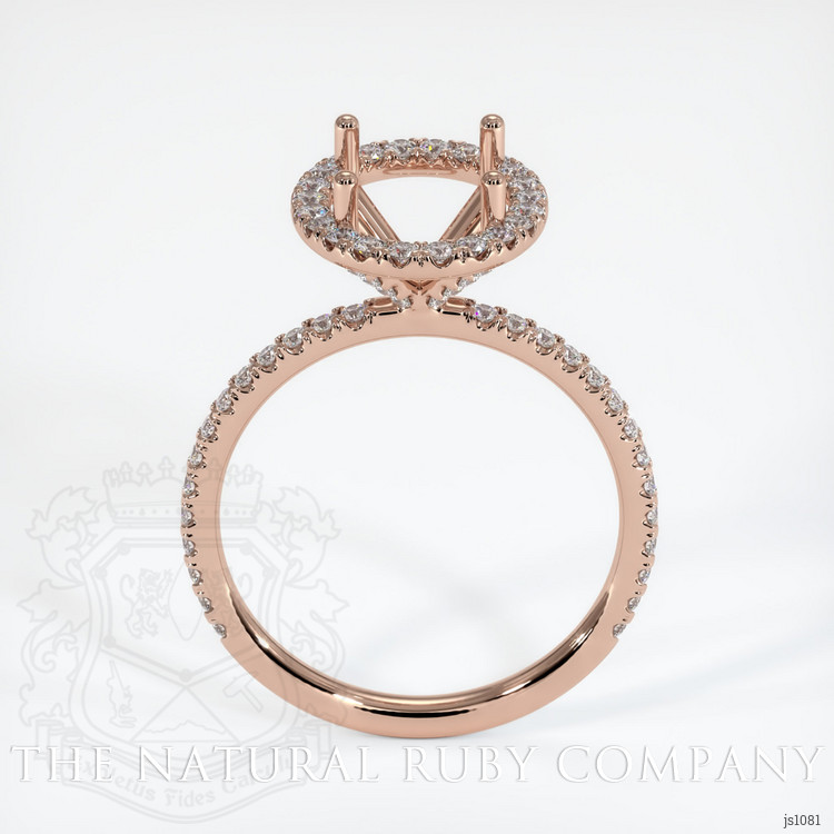 14K Rose Gold Pave Ring Setting