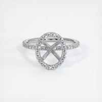 Silver Pave Ring Setting Image