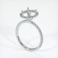 10K White Gold Pave Ring Setting Video