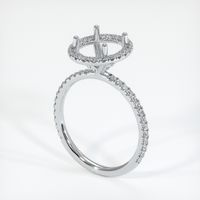 14K White Gold Pave Ring Setting Video