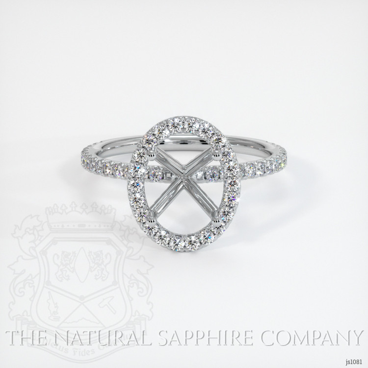 14K White Gold Pave Ring Setting