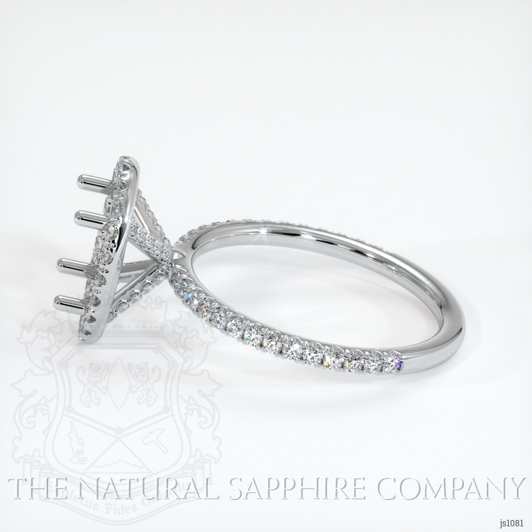 14K White Gold Pave Ring Setting