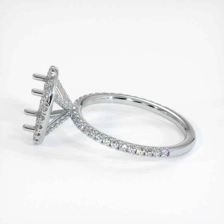 14K White Gold Pave Ring Setting