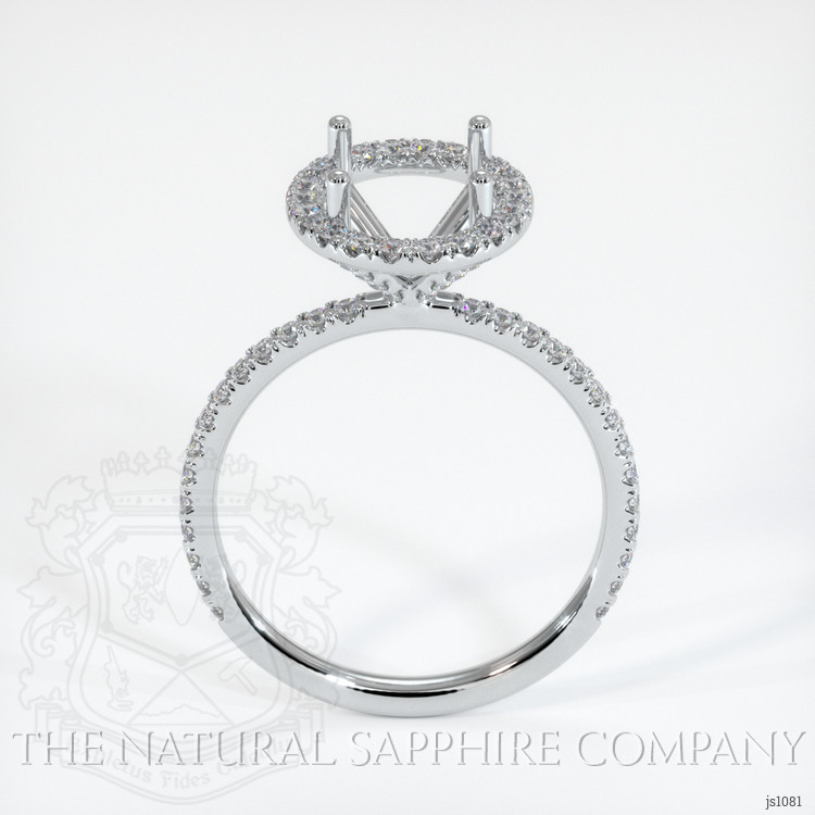 14K White Gold Pave Ring Setting