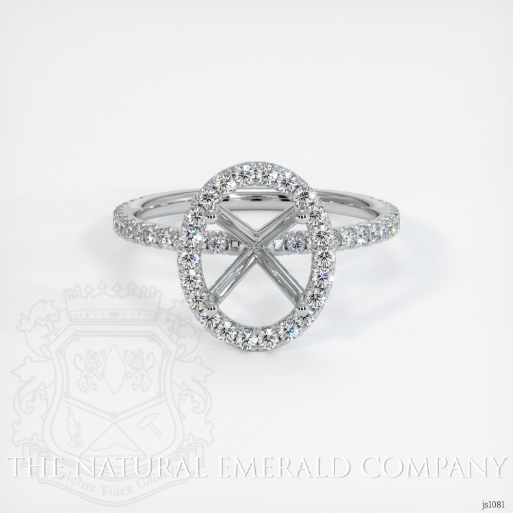 18K White Gold Pave Ring Setting