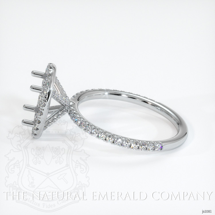 18K White Gold Pave Ring Setting