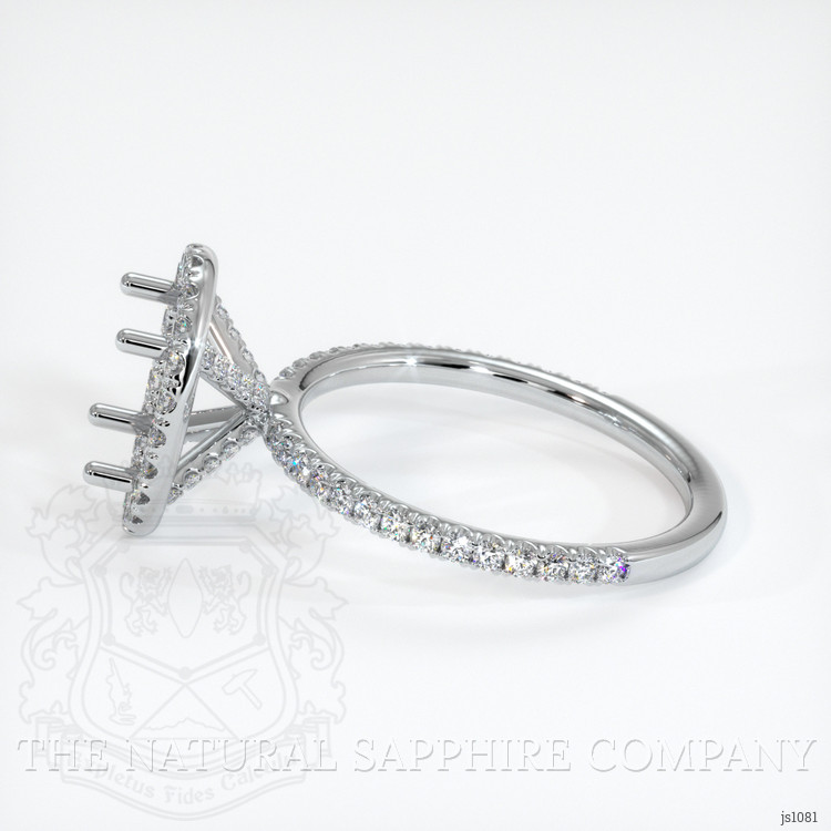 18K White Gold Pave Ring Setting