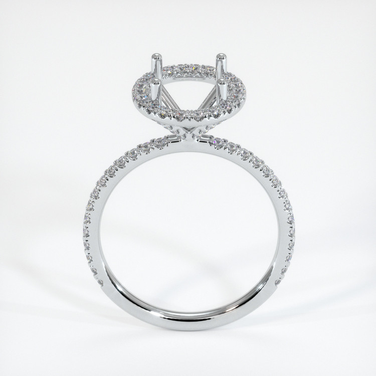 18K White Gold Pave Ring Setting