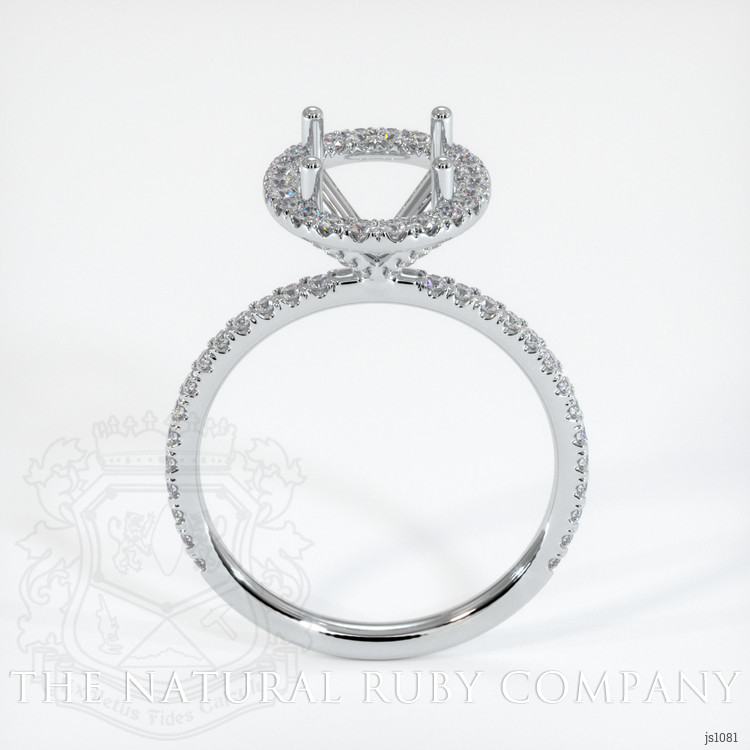 18K White Gold Pave Ring Setting